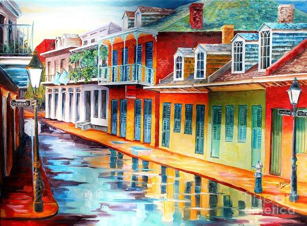 New Orleans Art Print featuring the painting Early Morning on Chartres Street by Diane Millsap