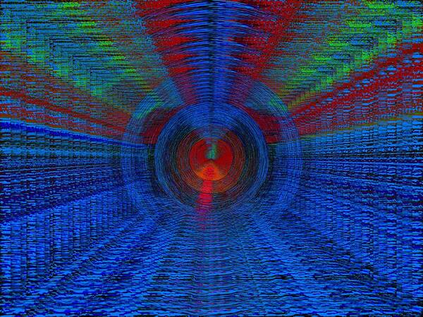 Abstract Art Print featuring the digital art Echo Chamber by Tim Allen