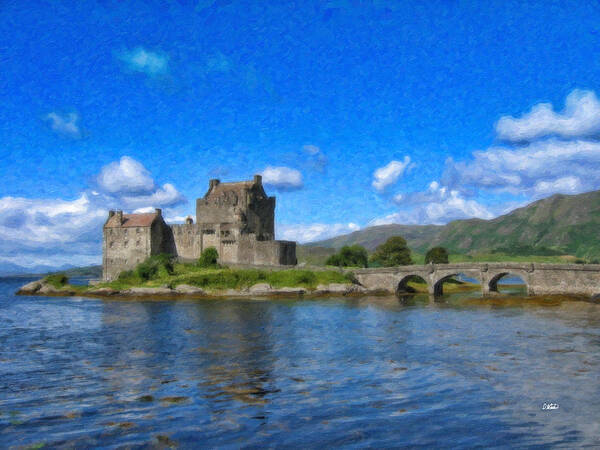 Eilean Donan Castle Art Print featuring the painting Eilean Donan Castle - SCT671252 by Dean Wittle