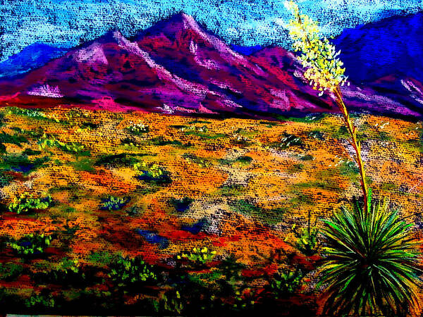 Yucca Art Print featuring the painting El Paso by Melinda Etzold