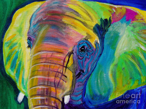 Wild Art Print featuring the painting Elephant - Pachyderm by Dawg Painter