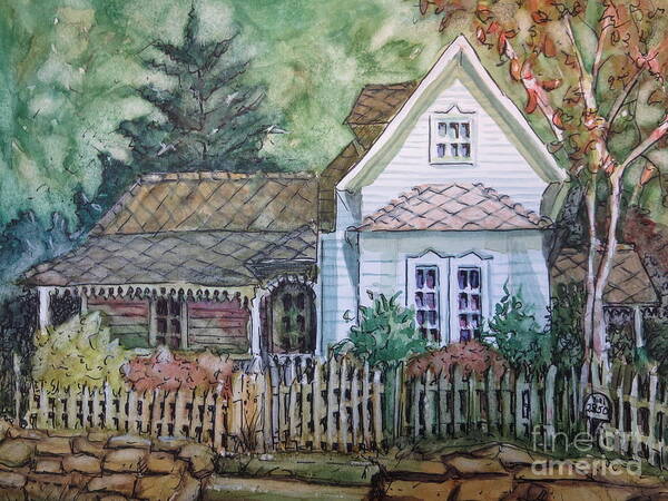 Victorian Home Art Print featuring the painting Elma's Home by Gretchen Allen