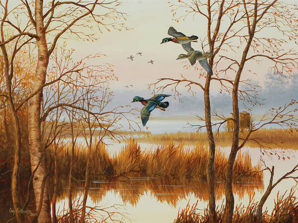 Guy Crittenden Waterfowl Art Print featuring the photograph Empty Blind by Guy Crittenden