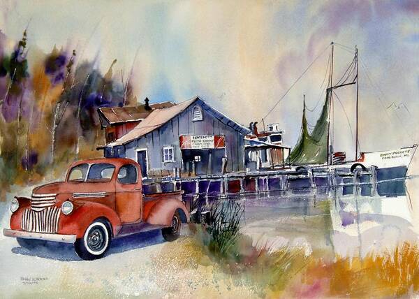 Old Truck Art Print featuring the painting Empty pockets by Bobby Walters
