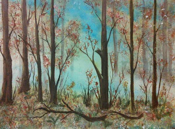 Enchanted Forest Art Print featuring the painting Enchanted Forest by Susan Nielsen