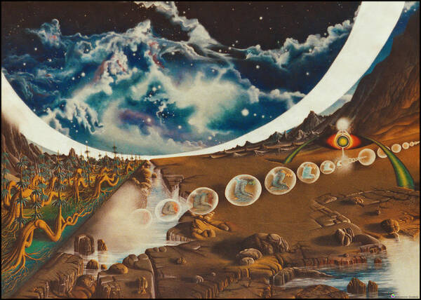 Surrealism Art Print featuring the painting Equasia- II. by Leonard Rubins
