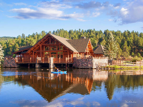 2016 Art Print featuring the photograph Evergreen Boathouse by Tim Kathka