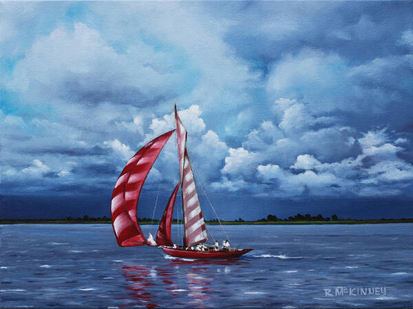 Sailboat Art Print featuring the painting Eye Candy by Rick McKinney