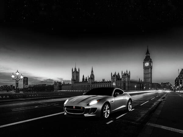 Jaguar Art Print featuring the photograph F-Type In London by Mark Rogan