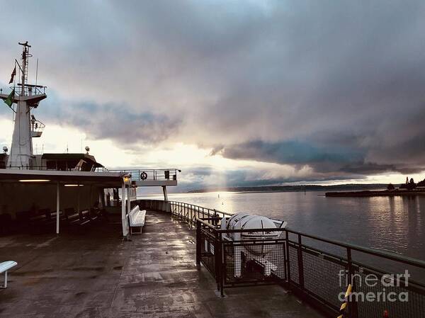 Ferry Art Print featuring the photograph Ferry Morning by LeLa Becker