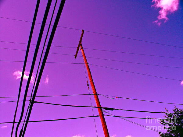 Telephone Poles Art Print featuring the photograph Find Beauty Where You May by Chuck Taylor