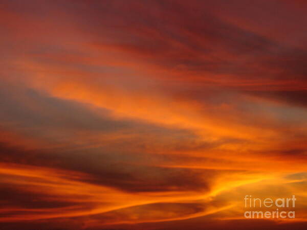 Sunsets Art Print featuring the photograph Fire in the Sky 1 by Chad Natti