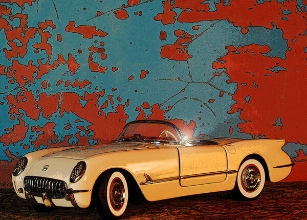 1953 Corvette Art Print featuring the photograph First Shot by James Rentz