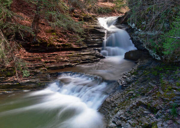 Photo Designs By Suzanne Art Print featuring the photograph Fish Kill Falls by Suzanne Stout