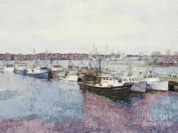 Marcia Lee Jones Art Print featuring the photograph Fishing Boats Of Portsmouth NH by Marcia Lee Jones