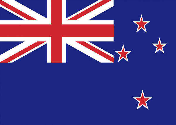 New Zealand Art Print featuring the digital art Flag of New Zealand by Roy Pedersen