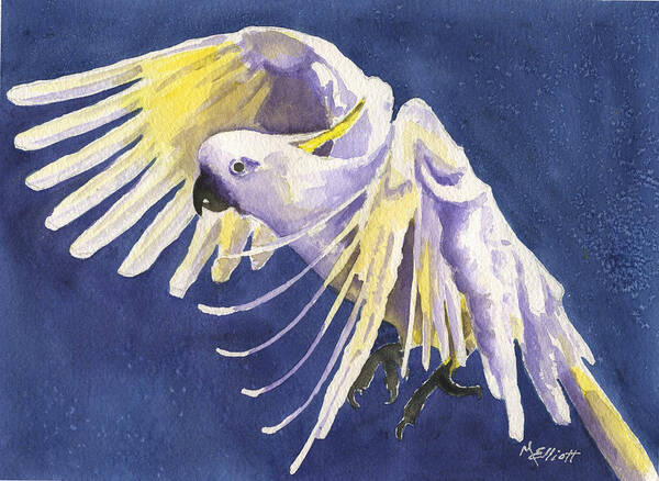 Cockatoo Art Print featuring the painting Flight of Fancy by Marsha Elliott