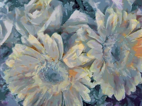 Floral Vegged Out Wow Art Print featuring the digital art Floral Vegged Out WOW by Catherine Lott