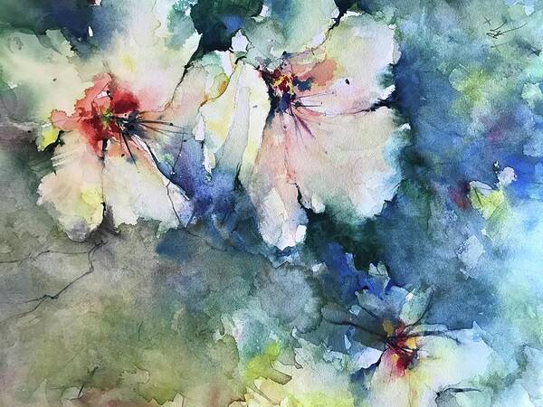 Watercolour Art Print featuring the painting Flower Series  Uploaded For Kaye by Robin Miller-Bookhout
