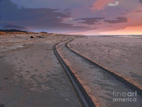 Road Art Print featuring the photograph Follow the sandy road by Carol Grimes