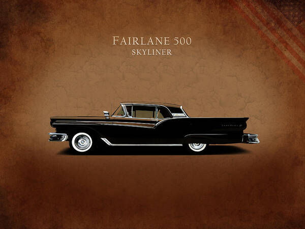 Ford Fairlane 500 1957 Art Print featuring the photograph Ford Fairlane 500 1957 by Mark Rogan