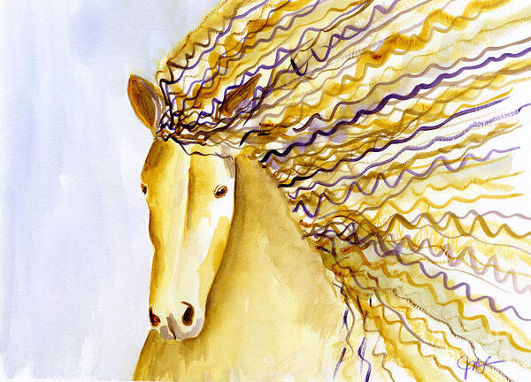Horse Art Print featuring the painting Freedom by Julia Stubbe