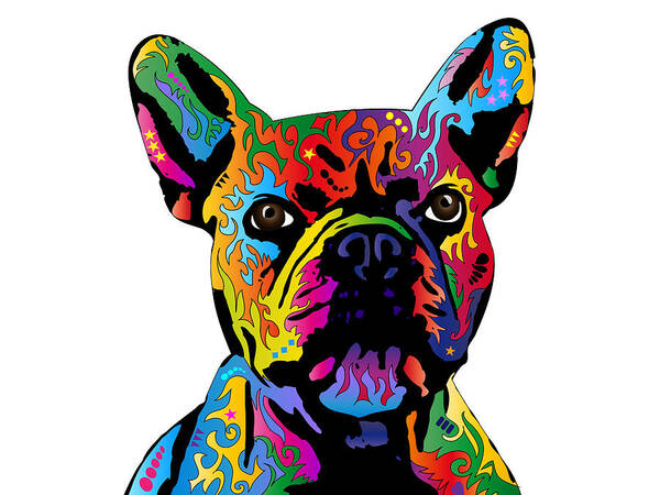 French Bulldog Art Print featuring the digital art French Bulldog by Michael Tompsett