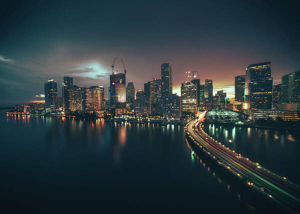 North America Art Print featuring the photograph from Brickell Key by Nisah Cheatham