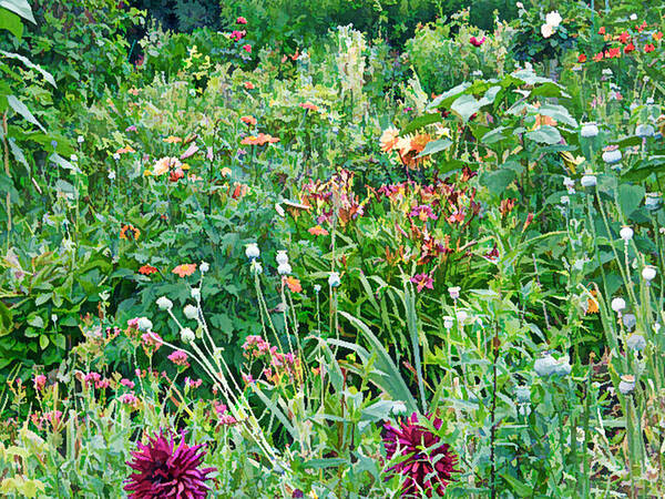 Giverny Art Print featuring the photograph Garden At Giverny II by Joe Roache