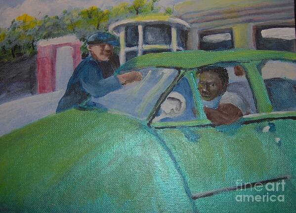 Gas Station Art Print featuring the painting Gas Station by Saundra Johnson