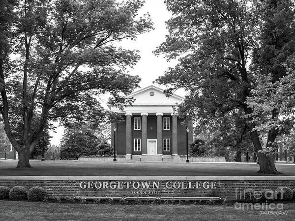 Georgetown College Art Print featuring the photograph Georgetown College Giddings Hall by University Icons