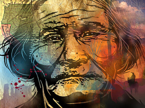 Native American Art Print featuring the painting Geronimo by Paul Sachtleben