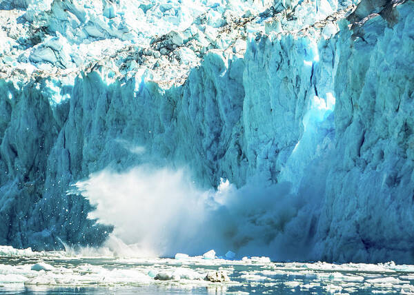 Glacier Art Print featuring the photograph Glacial Calving by David Kirby
