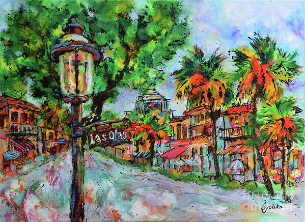 Las Olas Boulevard Art Print featuring the painting Glorious Los Olas by Jyotika Shroff