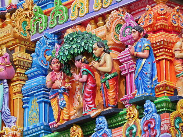 Richard Reeve Art Print featuring the photograph Gods above IX - Kapaleeshwarar Temple, Mylapore by Richard Reeve