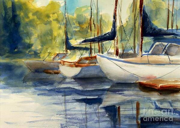 Sailing Art Print featuring the painting Going Sailing by Petra Burgmann