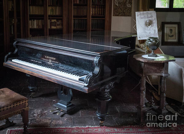 Grand Art Print featuring the photograph Grand Piano, Ninfa, Rome Italy by Perry Rodriguez
