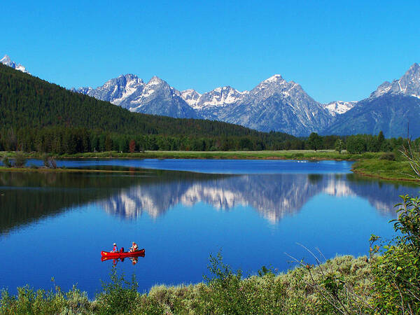 Grand Tetons Art Print featuring the photograph Grand Tetons by Vijay Sharon Govender