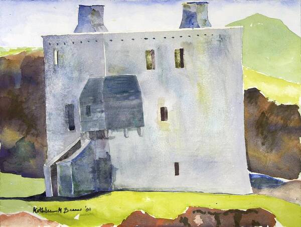  Art Print featuring the painting Gray Castle by Kathleen Barnes
