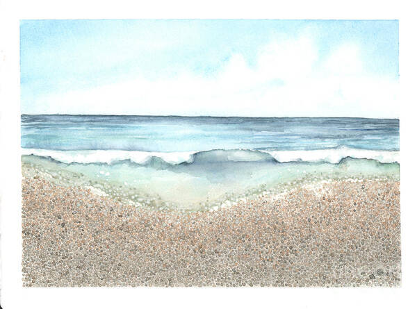 Gulf Art Print featuring the painting Gulf Coast by Hilda Wagner