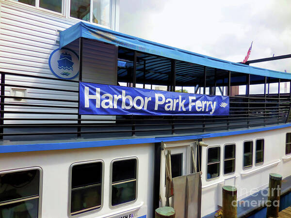 Harbor Park Ferry Art Print featuring the painting Harbor Park Ferry 3 by Jeelan Clark
