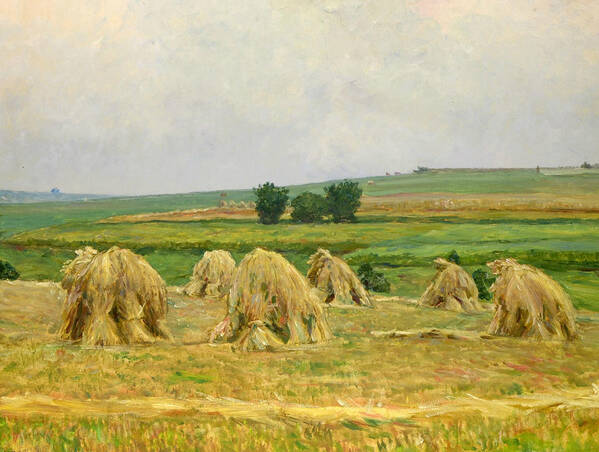 Harvest Art Print featuring the painting Harvest by Frantisek Kavan