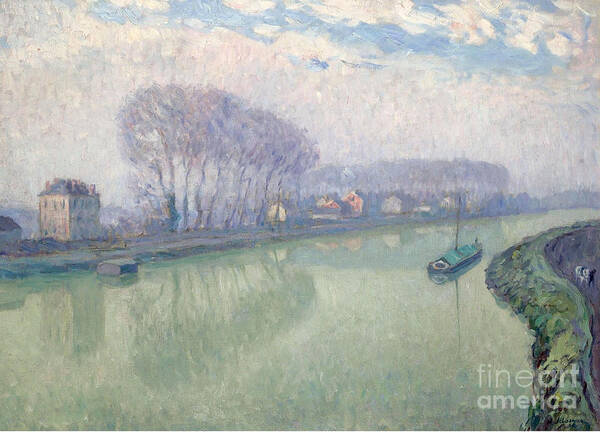Henri Lebasque Art Print featuring the painting he Marne at Pomponne by MotionAge Designs