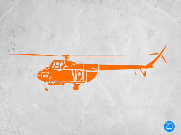 Helicopter Art Print featuring the painting Helicopter by Naxart Studio