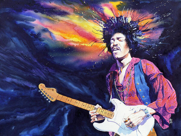 Jimi Hendrix Art Print featuring the painting Hendrix by Ken Meyer jr