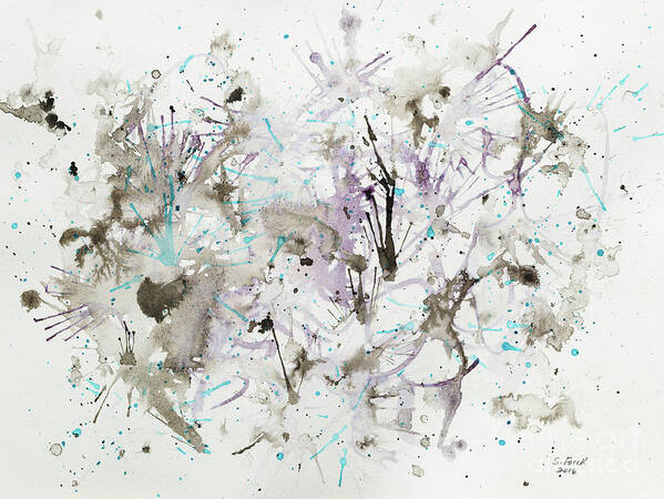 Splatter Art Print featuring the painting Herding Chaos by Stefanie Forck