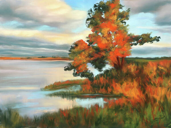 Marsh Art Print featuring the painting Home by the Water by Sandi Snead
