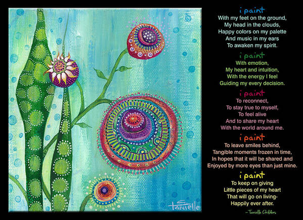 Hope Art Print featuring the painting Hope with Poem by Tanielle Childers