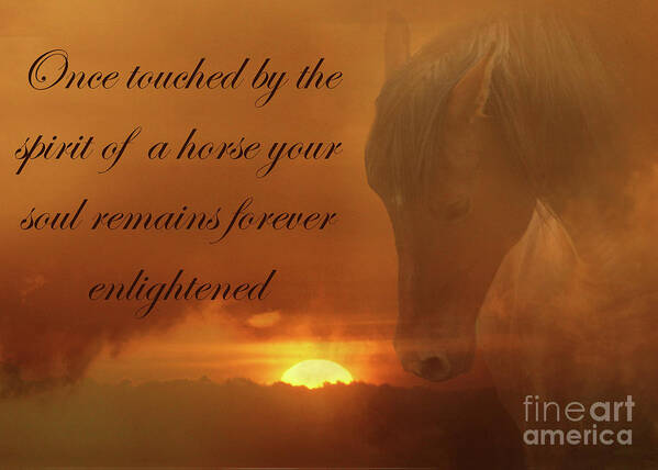 Horse Sympathy Art Print featuring the photograph Horse Memorial Spirit Horse by Stephanie Laird