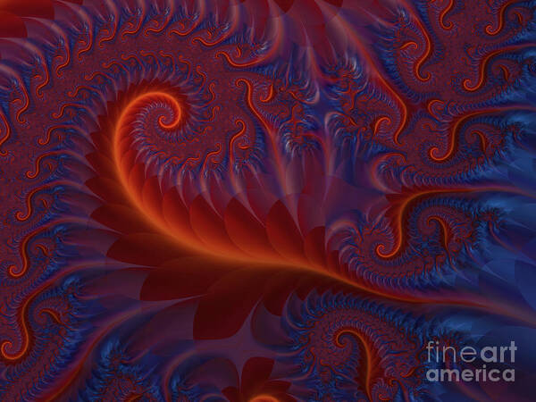 Wall Art Art Print featuring the digital art Into The Flames by Kelly Holm